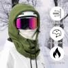 imageROCKBROS Ski Mask Balaclava for Men and Women WindResistant Winter Fleece Warm Hood Face Cover Hat Cap ScarfWhite