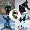 imageROCKBROS Ski Mask Balaclava for Men and Women WindResistant Winter Fleece Warm Hood Face Cover Hat Cap ScarfWhite