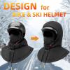 imageROCKBROS Ski Mask for Men Women Winter Balaclava Ski Mack Thermal Fleece for Cold Weather Black