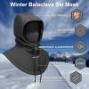 imageROCKBROS Ski Mask for Men Women Winter Balaclava Ski Mack Thermal Fleece for Cold Weather Black