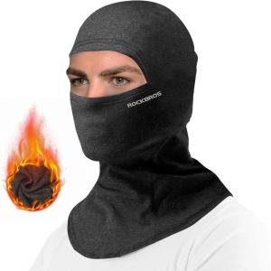 imageROCKBROS Cold Weather Balaclava Ski Mask for Men Windproof Thermal Winter Scarf Mask Women Neck Warmer Hood for CyclingBlack Grey