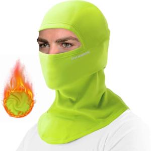 imageROCKBROS Cold Weather Balaclava Ski Mask for Men Windproof Thermal Winter Scarf Mask Women Neck Warmer Hood for CyclingGreen