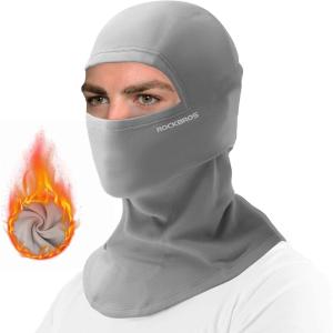 imageROCKBROS Cold Weather Balaclava Ski Mask for Men Windproof Thermal Winter Scarf Mask Women Neck Warmer Hood for CyclingGrey