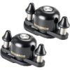 imageROCKBROS Bike Bell for Adults 180 Degrees Adjustable DualHammer Bicycle Bell  Loud Brass Ring Universal StrapOn Mount for RoadMountainEBikes Mini ampamp Stylish DesignBlackBlack
