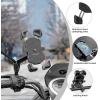 imageROCKBROS Motorcycle Bike Phone Mount 1s Lock Bike Phone Holder Adjustable Motorcycle Phone Mount HandlebarRear view Mirror Phone Holder for iPhone 14 PlusPro Max S23 45quot  72quot Phone