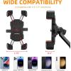 imageROCKBROS Motorcycle Bike Phone Mount 1s Lock Bike Phone Holder Adjustable Motorcycle Phone Mount HandlebarRear view Mirror Phone Holder for iPhone 14 PlusPro Max S23 45quot  72quot Phone