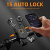imageROCKBROS Motorcycle Bike Phone Mount 1s Lock Bike Phone Holder Adjustable Motorcycle Phone Mount HandlebarRear view Mirror Phone Holder for iPhone 14 PlusPro Max S23 45quot  72quot Phone