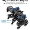 imageROCKBROS Motorcycle Phone Mount Aluminum Alloy Bike Phone Mount Holder with Vibration Dampener Cell Phone Holder for Motorcycle Bicycle Scooter Universal Handlebar Mount Fits 4771 Phones