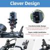 imageROCKBROS Motorcycle Phone Mount Aluminum Alloy Bike Phone Mount Holder with Vibration Dampener Cell Phone Holder for Motorcycle Bicycle Scooter Universal Handlebar Mount Fits 4771 Phones