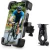 imageROCKBROS Motorcycle Bike Phone Mount 1s Lock Bike Phone Holder Adjustable Motorcycle Phone Mount HandlebarRear view Mirror Phone Holder for iPhone 14 PlusPro Max S23 45quot  72quot Phone