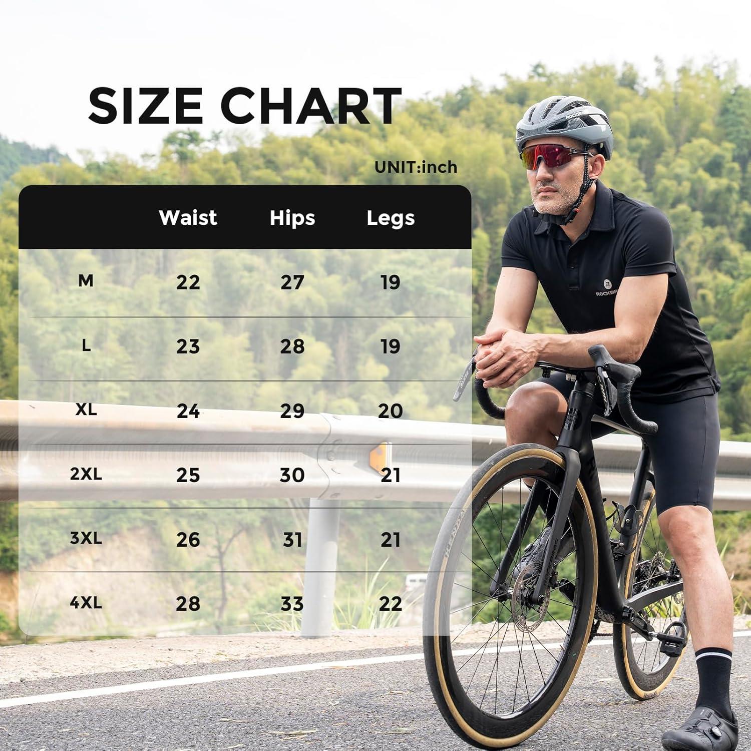 imagePadded Bike Shorts for Men Cycling Shorts with Side Pockets Mountain Bike Shorts Breathable with Reflective Elements
