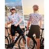 imageROCKBROS Womens Cycling Jersey Short Sleeve Breathable QuickDry Bike Shirts with 3 Pockets Full Zipper Reflective Elements