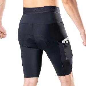 imagePadded Bike Shorts for Men Cycling Shorts with Side Pockets Mountain Bike Shorts Breathable with Reflective Elements