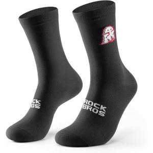 imageROCKBROS Aerodynamic Cycling Socks with Wearresistant Heel VNS Halloween Series Breathable ampamp Wicking Athletic Crew SocksBlack