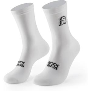 imageROCKBROS Aerodynamic Cycling Socks with Wearresistant Heel VNS Halloween Series Breathable ampamp Wicking Athletic Crew SocksWhite
