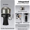 imageROCKBROS Bike Bell Copper Alloy Bicycle Bell Road Bike Bells for Adults with 100dB Lound Sound and Fit for 087in222 mm Bicycle End PlugSilver