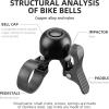 imageROCKBROS Bike Bell for Road Bike Ring Bell with Loud Sound Bells fit for Road Bike HandlebarsLeft