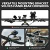 imageROCKBROS Bike Computer Mount Common Extended Out Front Bike Mount Adapter for Handlebar 318 mmRetractable