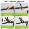 imageROCKBROS Bike Phone Mount Bike Phone HolderMotorcycle Phone Mount Phone Holder for Bike Motorcycle EBike Cell Phone Clamp for iPhone 16 15 Pro Max 1413 Galaxy S10 and More 4572quotBlack