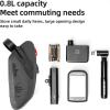 imageROCKBROS Bike Saddle Bag with Smart Tail Light08L Waterproof ampamp Resistant Bike Bag Under SeatReflective Bike Seat Bag and 3 Magic Straps for Road ampamp Mountain Bikes