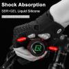 imageROCKBROS Cycling Gloves for Men Women with AntiSlip ShockAbsorbing Pad Fingerless Bike Gloves Light Weight Breathable Biking GlovesHalf Red