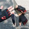 imageROCKBROS Cycling Gloves for Men Women with AntiSlip ShockAbsorbing Pad Fingerless Bike Gloves Light Weight Breathable Biking GlovesHalf Red