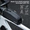 imageROCKBROS Top Tube Bike Bag Waterproof Bike Frame Bag Lightweight Buckle Lock Design TPU Material Top Tube Bag Easy Install Cycling Top Tube Front Frame Pack 1L CapacityBlack