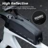 imageROCKBROS Top Tube Bike Bag Waterproof Bike Frame Bag Lightweight Buckle Lock Design TPU Material Top Tube Bag Easy Install Cycling Top Tube Front Frame Pack 1L CapacityBlack