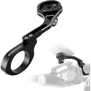 imageROCKBROS Bike Computer Mount Common Extended Out Front Bike Mount Adapter for Handlebar 318 mmRetractable