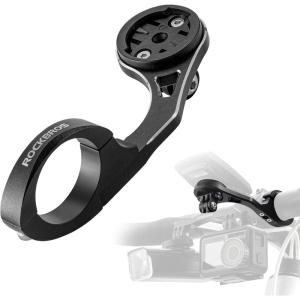 imageROCKBROS Bike Computer Mount Common Extended Out Front Bike Mount Adapter for Handlebar 318 mmUnderneath