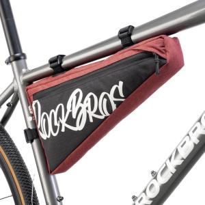 imageROCKBROS Bike Frame Bag 19L Bike Triangle Bag Water Resistant Bike Frame Pouch BlackBlueRed Bike Bag for Bicycles BlackRed