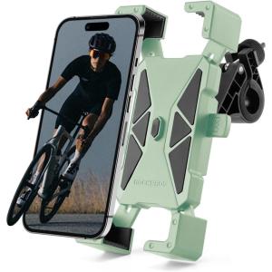 imageROCKBROS Bike Phone Mount Bike Phone HolderMotorcycle Phone Mount Phone Holder for Bike Motorcycle EBike Cell Phone Clamp for iPhone 16 15 Pro Max 1413 Galaxy S10 and More 4572quotGreen