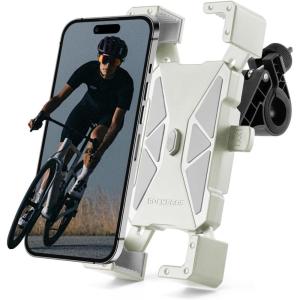 imageROCKBROS Bike Phone Mount Bike Phone HolderMotorcycle Phone Mount Phone Holder for Bike Motorcycle EBike Cell Phone Clamp for iPhone 16 15 Pro Max 1413 Galaxy S10 and More 4572quotWhite