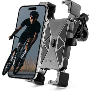 imageROCKBROS Bike Phone Mount Bike Phone HolderMotorcycle Phone Mount Phone Holder for Bike Motorcycle EBike Cell Phone Clamp for iPhone 16 15 Pro Max 1413 Galaxy S10 and More 4572quotBlack