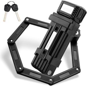 imageROCKBROS Folding Design Chain Bike Lock  HeavyDuty 33 lbs Portable Key Lock with AntiTheft Alloy Steel Waterproof ampamp Rustproof for Bicycle EBike Scooter Motorcycle