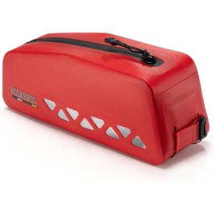 imageROCKBROS Top Tube Bike Bag Waterproof Bike Frame Bag Lightweight Buckle Lock Design TPU Material Top Tube Bag Easy Install Cycling Top Tube Front Frame Pack 1L CapacityRed