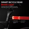 imageROCKBROS Bike Tail Light AntiLost Bicycle Rear Light Brake Sensing Smart Cycling Taillight for Night Riding USB Rechargeable Bicycle Tail Light LED Safety Bike Light
