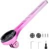 imageROCKBROS Aluminum Bike Computer Mount Integrated Molding Cycling Computer Mount for Aero Integrated Handlebar Road Bikes Compatible with Garmin Wahoo Bryton Sports Camera Bike Light AttachmentPink