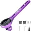 imageROCKBROS Aluminum Bike Computer Mount Integrated Molding Cycling Computer Mount for Aero Integrated Handlebar Road Bikes Compatible with Garmin Wahoo Bryton Sports Camera Bike Light AttachmentPurple