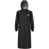 imageROCKBROS Long Raincoat Safety Poncho Jacket with Double QuickRelease Zippers Mesh Lining Windbreaker for Outdoor ActivitiesBlack