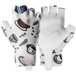 imageROCKBROS Cycling Gloves for Women Cycling Fingerless Mountain Bike Gloves Sun Gloves Breathable ShockAbsorbing NonSlipwhite