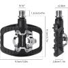 imageROCKBROS Mountain Bike Pedals Dual Function Sealed Clipless Flat Platform Compatible with SPD Bicycle Pedals for Mountain Bike MTB Pedals Flat