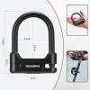 imageROCKBROS Scooter Lock Bike U Lock with Cable 4 Digit Combination Lock Portable AntiTheft Heavy Duty Bicycle Lock for Scooter Bike Bicycle Motorcycle