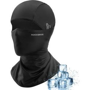 imageROCKBROS Cooling Balaclava Face Mask with Glasses Holes Summer Shiesty Mask for Men WomenBlack
