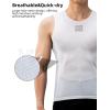 imageROCKBROS Mens Sleeveless Cycling Undershirt  Quick Dry Breathable Bicycle JerseysWhite1
