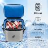 imageROCKBROS Backpack Cooler Bag Insulated LeakProof Soft Cooler Waterproof 30 Can Portable Large Backpack with Cooler for Camping Beach Picnic Party Fishing Floating Outdoor ActivitiesGray