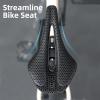 imageROCKBROS 3D Printed Bike Saddle 145mm Carbon Road Bike Seat Fit for MTB BMX XC Gravel Bikes