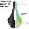 imageROCKBROS 3D Printed Bike Saddle 145mm Carbon Road Bike Seat Fit for MTB BMX XC Gravel Bikes