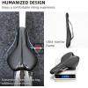 imageROCKBROS Bike Seat Comfortable Bike Seat Cushion for Men WomenLightweight Adjustable Bicycle Seat with Ventilation ampamp ShockAbsorbing Waterproof Bike Saddle for RoadIndoor BikesFor women