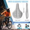 imageROCKBROS Bike Seat Cushion Comfort Bike Seat Cover Extra Soft Silicone Exercise Bicycle Seat Cushion Anti Slip Breathable for Gym Adult Bike Accessoriesgray